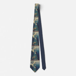 Vintage Swallows Nest Castle Architectural Art Tie