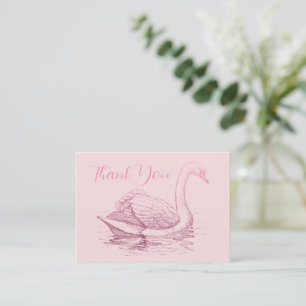 Vintage Swan Bird Thank You Card