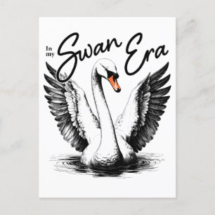 Vintage Swan Era Black Print Holiday Postcard