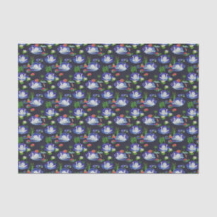 Vintage Swan Lake Lily Floral Watercolor Tissue Paper