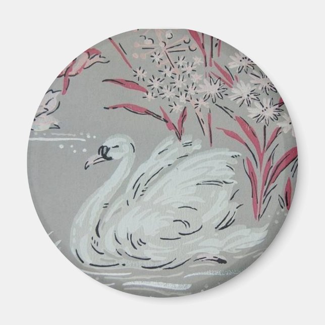 Vintage Swan Magnet (Front)