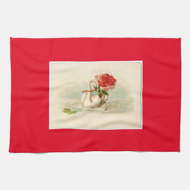 Vintage Swan Tea Towel (Horizontal)