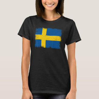 Vintage Sweden Flag Swedish Independence Day T-Shirt