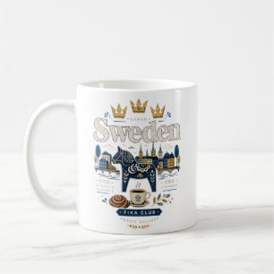 Vintage Sweden Travel Art Landmark Coffee Mug