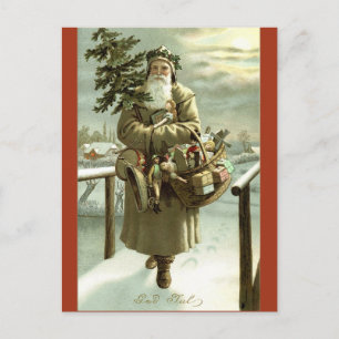 Vintage Swedish Santa Claus Image Postcard