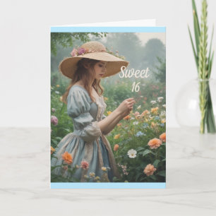 Vintage Sweet 16 Birthday Card