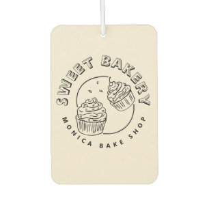 Vintage Sweet Bakery Logo Car Air Freshener