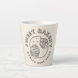 Vintage Sweet Bakery Logo Latte Mug