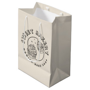 Vintage Sweet Bakery Logo Medium Gift Bag