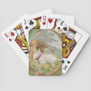 Vintage Sweet innocent Valentine, Kate Greenway Playing Cards