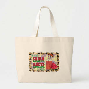 Vintage Sweet Summer Time Beach Vacation Large Tote Bag