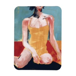 Vintage Swim - Yellow Swimsuit Magnet