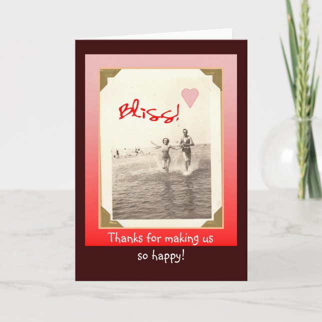 Vintage swimmers Thank You Card (Front)