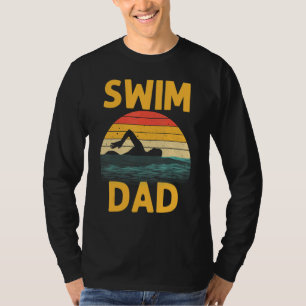 Vintage Swimming For Dad Men Swimmer Swimming T-Shirt