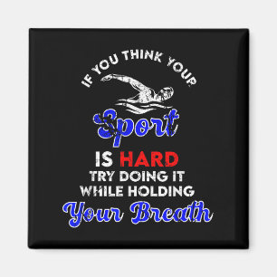 Vintage Swimming Quote - Swimmer Goggles Graphic S Magnet