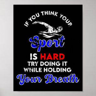 Vintage Swimming Quote - Swimmer Goggles Graphic S Poster