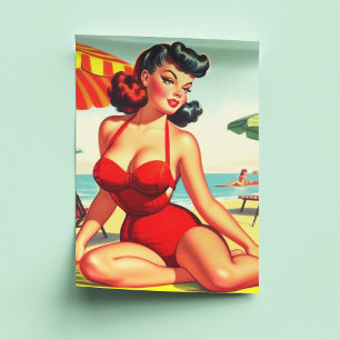 Vintage Swimsuit Curvy Pin-up Tissue Paper