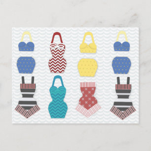 Vintage Swimsuits Postcard