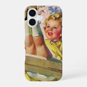 Vintage Swing, Girl Swinging in a Tree Childs Play iPhone 16 Case