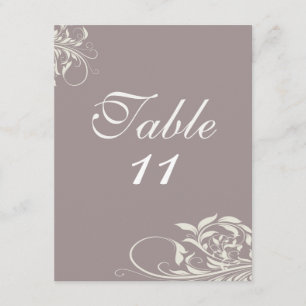 Vintage Swirl Wedding Table Numbers