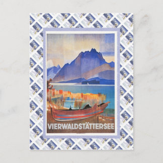 Vintage Swiss Railway Luzern Vierwaldstattersee Postcard