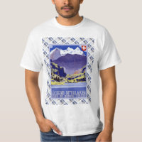 Vintage Swiss Railway Poster Luzern Interlaken