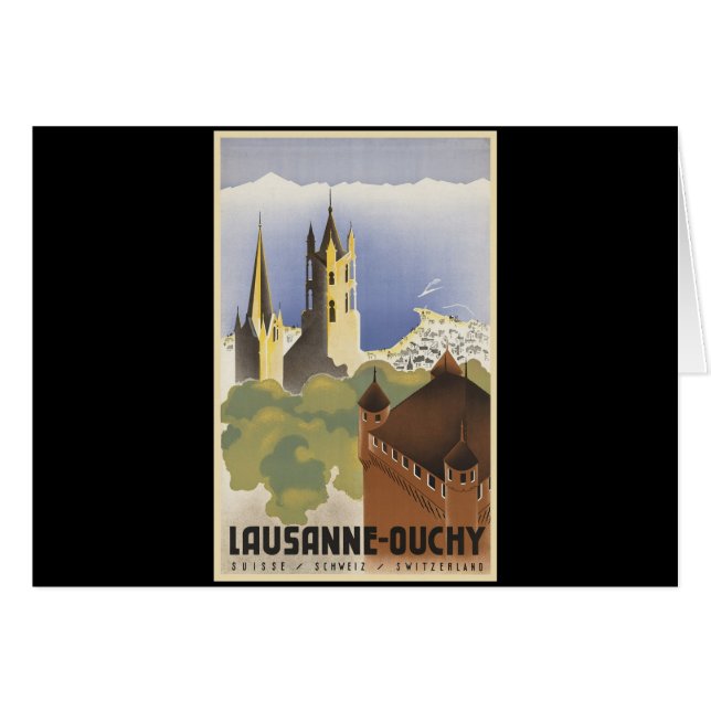 Vintage Switzerland Lausanne-Ouchy (Front Horizontal)