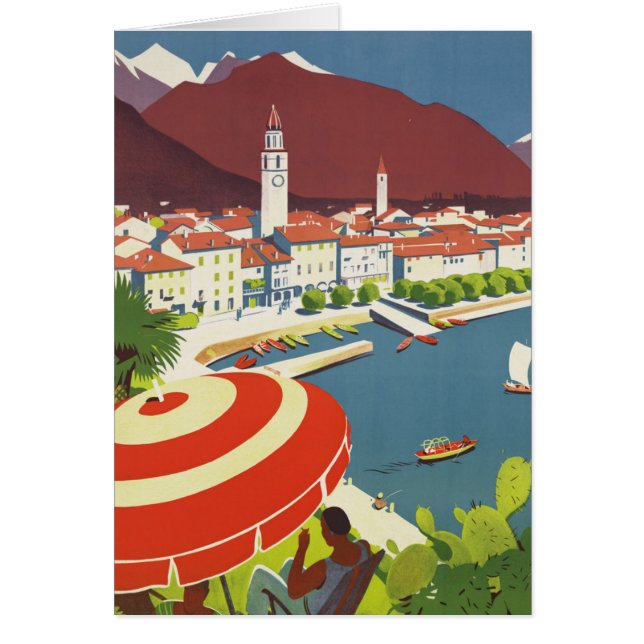Vintage Switzerland Travel Advert Art (Front)