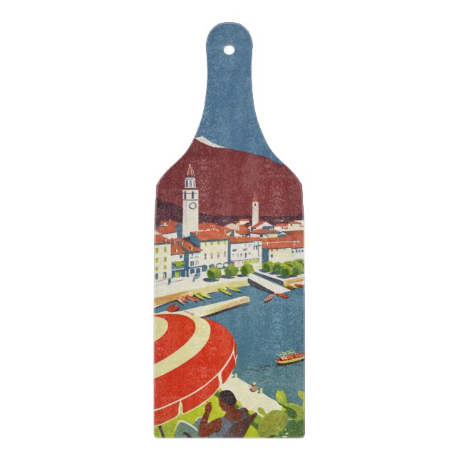 Vintage Switzerland Travel Advert Art Cutting Board (Front)