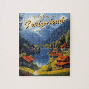 Vintage Switzerland Travel  Jigsaw Puzzle