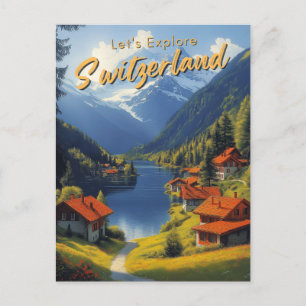 Vintage Switzerland Travel  Postcard