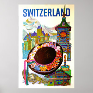 Vintage Switzerland Travel Poster