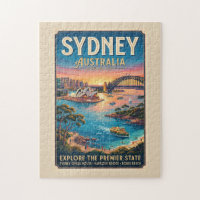 Vintage Sydney Australia Travel Poster
