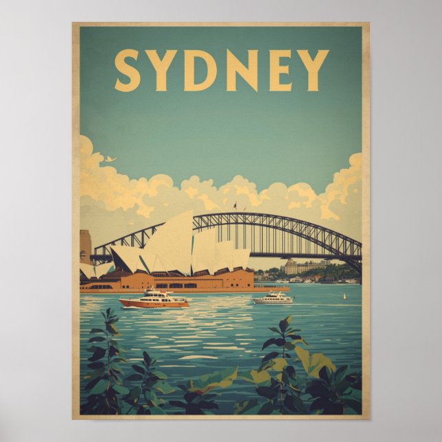 Vintage Sydney Travel Poster (Front)