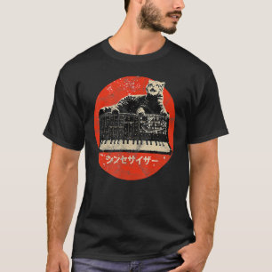 Vintage Synth _ Cat - Analogue Synthesizer Nerd T-Shirt