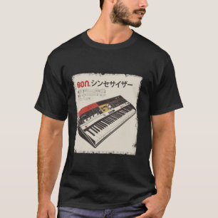 Vintage Synthesizer Analogue Synth Japanese DJ Ana T-Shirt