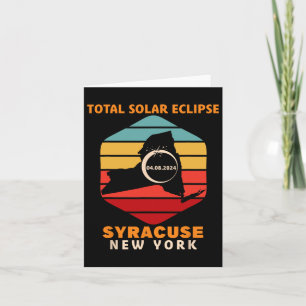 Vintage Syracuse New York Total Solar Eclipse 2024 Card