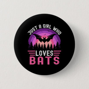Vintage T Just A Girl Who Loves Ts Funny T Hallowe 6 Cm Round Badge