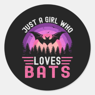 Vintage T Just A Girl Who Loves Ts Funny T Hallowe Classic Round Sticker