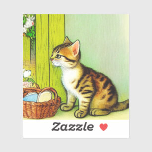 Vintage Tabby Cat Illustration