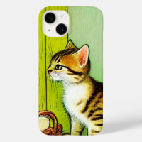 Vintage Tabby Cat Illustration