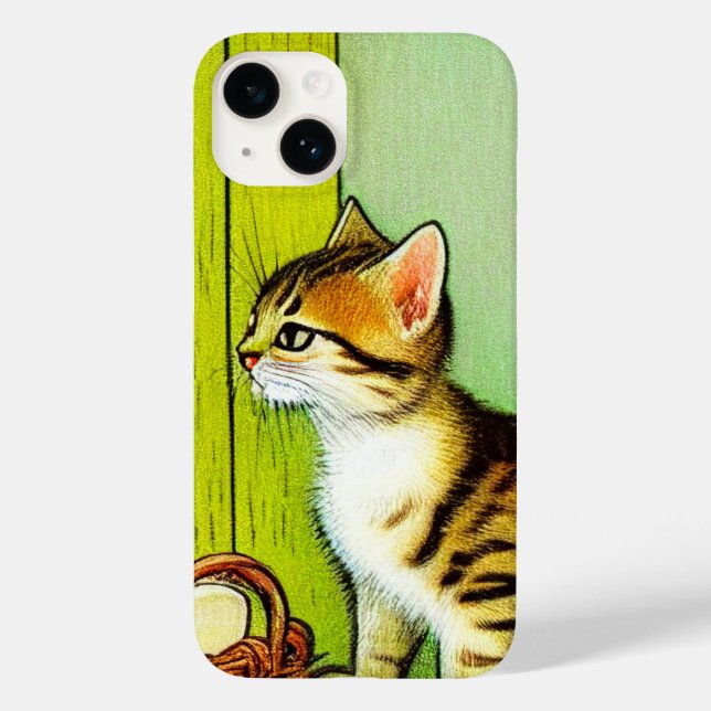 Vintage Tabby Cat Illustration Case-Mate iPhone Case (Back)