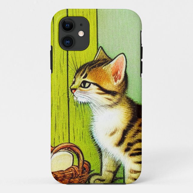 Vintage Tabby Cat Illustration Case-Mate iPhone Case (Back)
