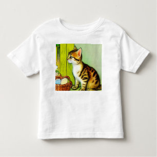 Vintage Tabby Cat Illustration Toddler T-Shirt
