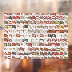 Vintage Table of Sea Flags, Aesthetic Print