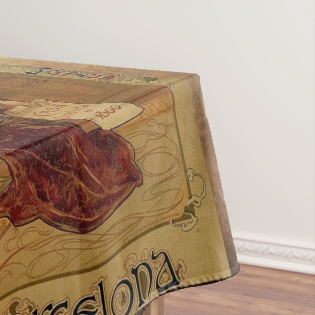 Vintage Tablecloth, Cherish Yesterday Love Cinema Tablecloth (In Situ)