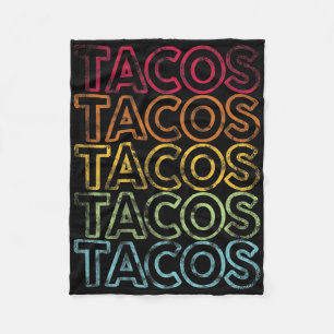 Vintage Tacos Retro Design Cinco De Mayo Gifts Tee Fleece Blanket