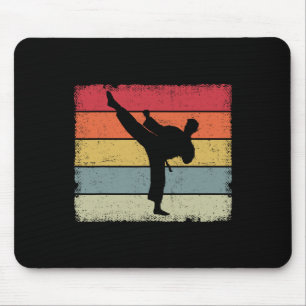 Vintage Taekwondo Karate Martial Arts Lover Girls Mouse Pad