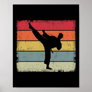 Vintage Taekwondo Karate Martial Arts Lover Girls  Poster