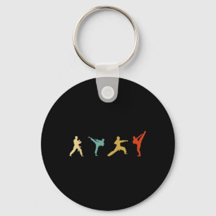 Vintage Taekwondo Tae Kwon Do Fighter Key Ring